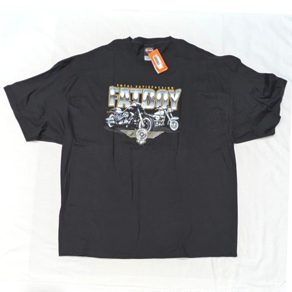 Harley-Davidson Fatboy Seacoast NH Graphic T-Shirt Black 4XL NWT 2011